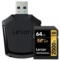 Lexar® Professional 2000x SDXC™ UHS-II cards 64 GB Lexar® Professional 2000x SDXC™ UHS-II cards 64 GB
