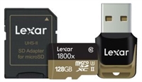 Lexar® Professional 1800x microSDXC™ UHS-II cards 128 GB Lexar® Professional 1800x microSDXC™ UHS-II cards 128 GB